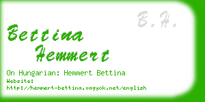 bettina hemmert business card